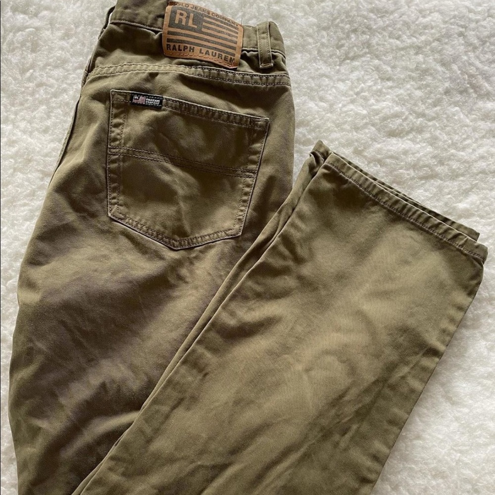 Brand new Ralph Lauren olive green jeans